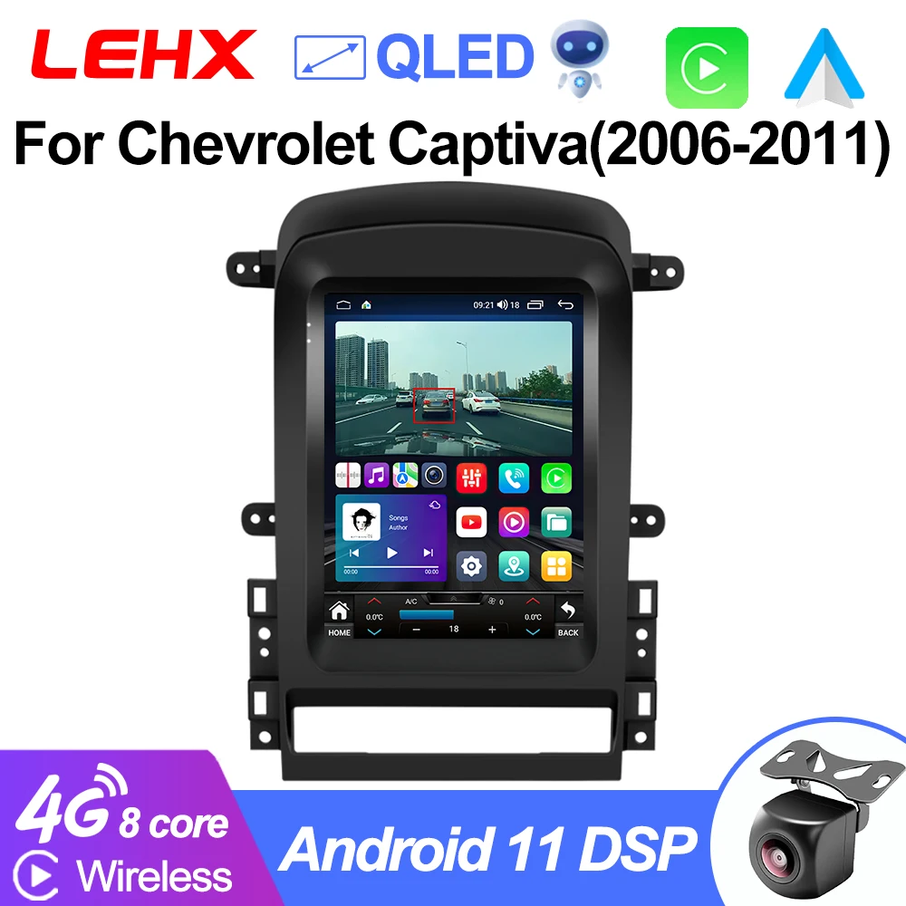 Автомагнитола LEHX L6Pro 2 Din Android 11 мультимедийный проигрыватель для Chevrolet Captiva 2006-2012