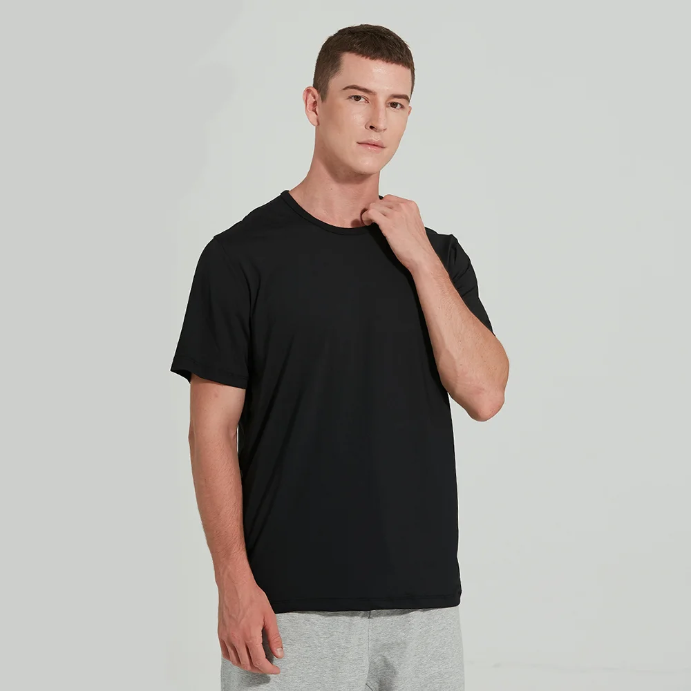 LuluMens Tennis Sports and Leisure Training and Exercise Golf Wear Men T-shirt Outdoor Jogging Gym Solid Women's Golf Clothing