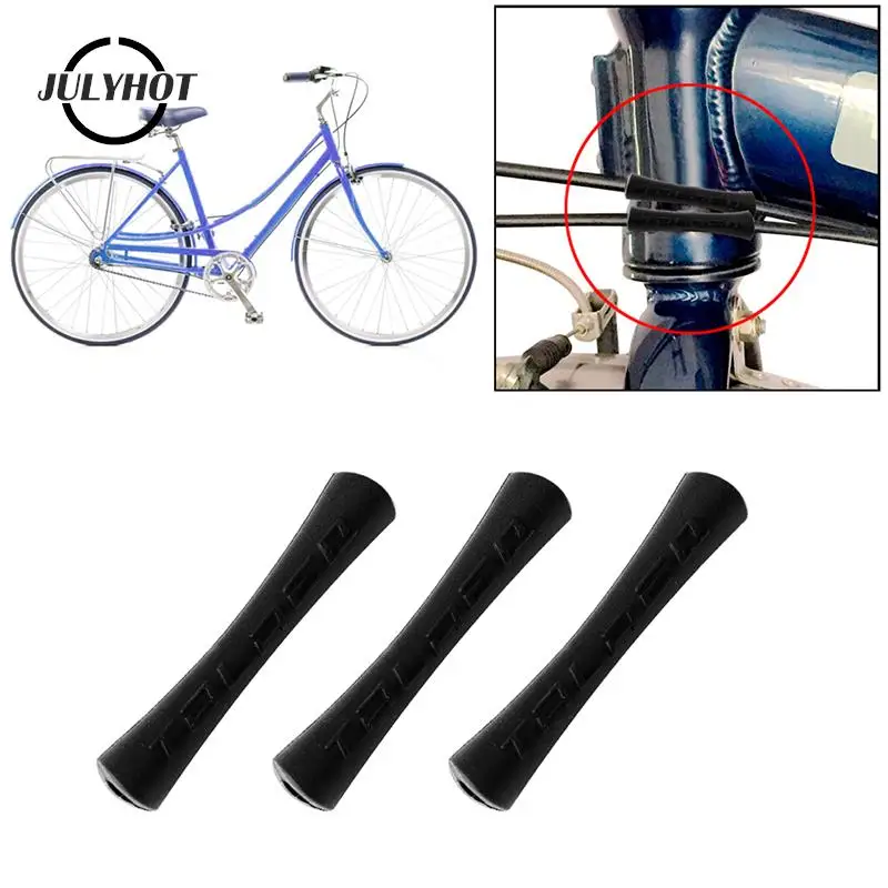 

3/6pcs MTB Frame Protection Cycling Wrap Guard Tubes Bike Cable Protectors Shift Brake Rubber Anti-friction Line Pipe Sleeve