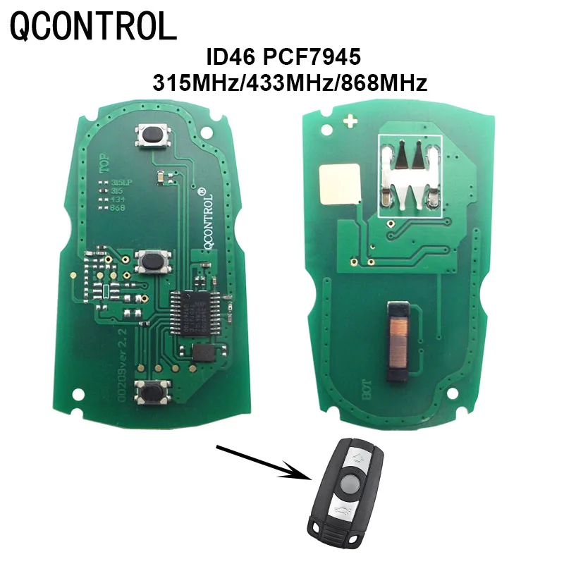QCONTROL Car Remote Smart Key Circuit Board for BMW CAS3 X5 X6 Z4 1/3/5/7 Series Keyless Entry Transmitter