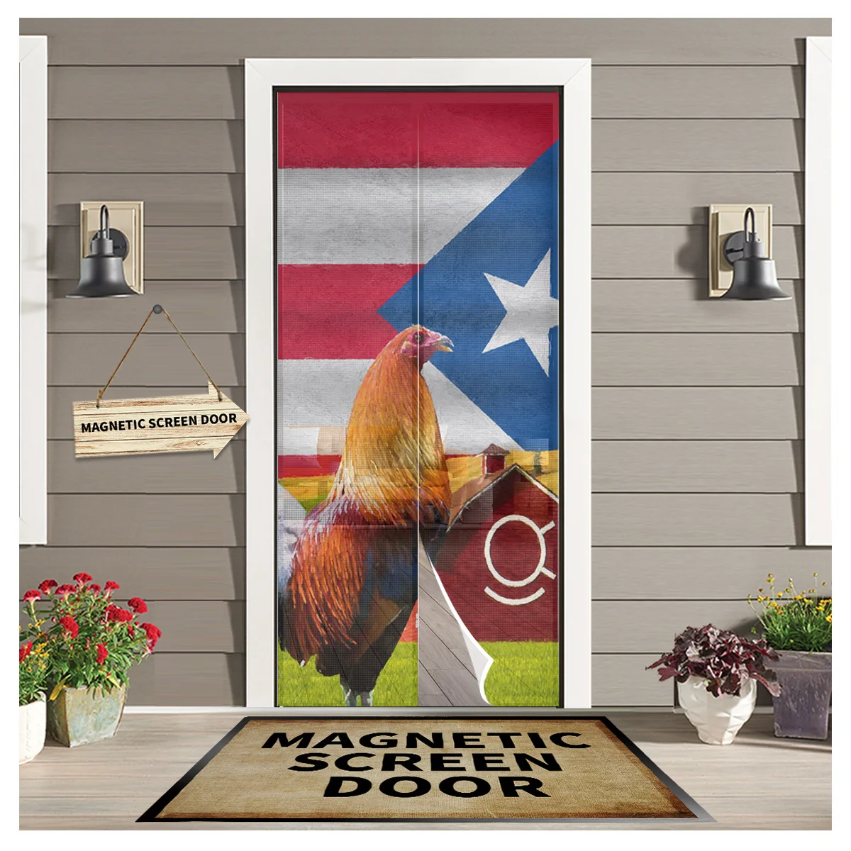 

Занавеска в виде флага Пуэрто-Рико для защиты от комаров и насекомых