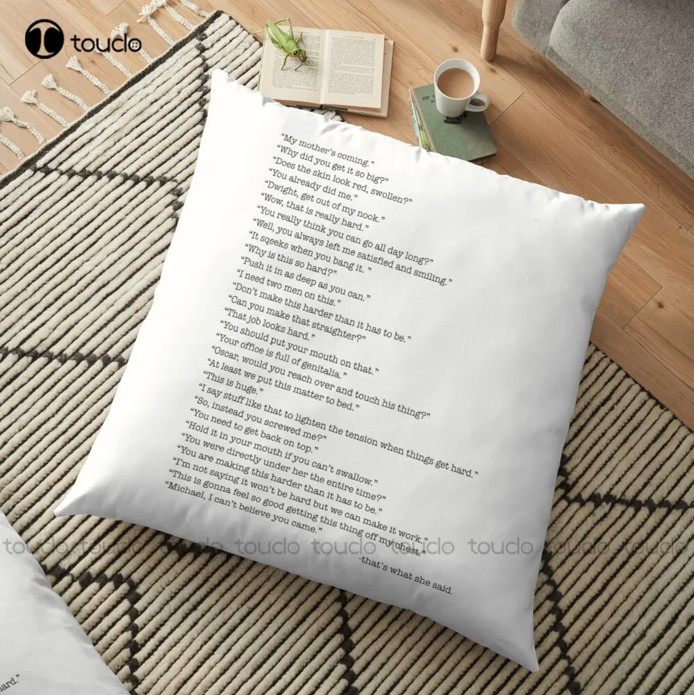 

Every That'S What She Said From The Office Throw Pillow Christmas Pillows Polyester Linen Printed Zip Decor Pillow Case Comfort