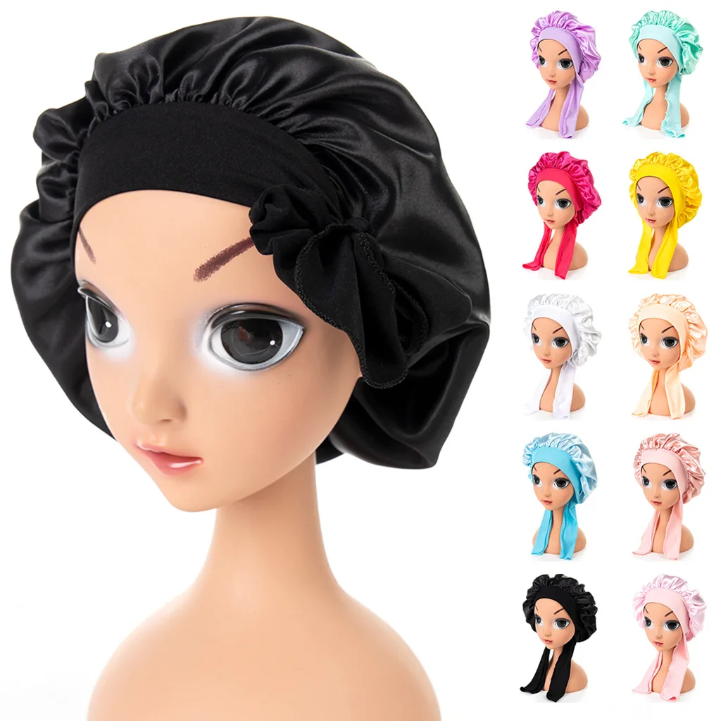 muslim turban hat innerGirl Night Sleep Cap Hair Care Bonnet Nightcap For Children Unisex Cap bonnet