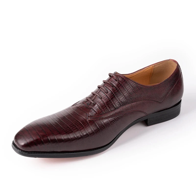 Туфли мужские деловые Классическая обувь из воловьей кожи на шнуровке удобные