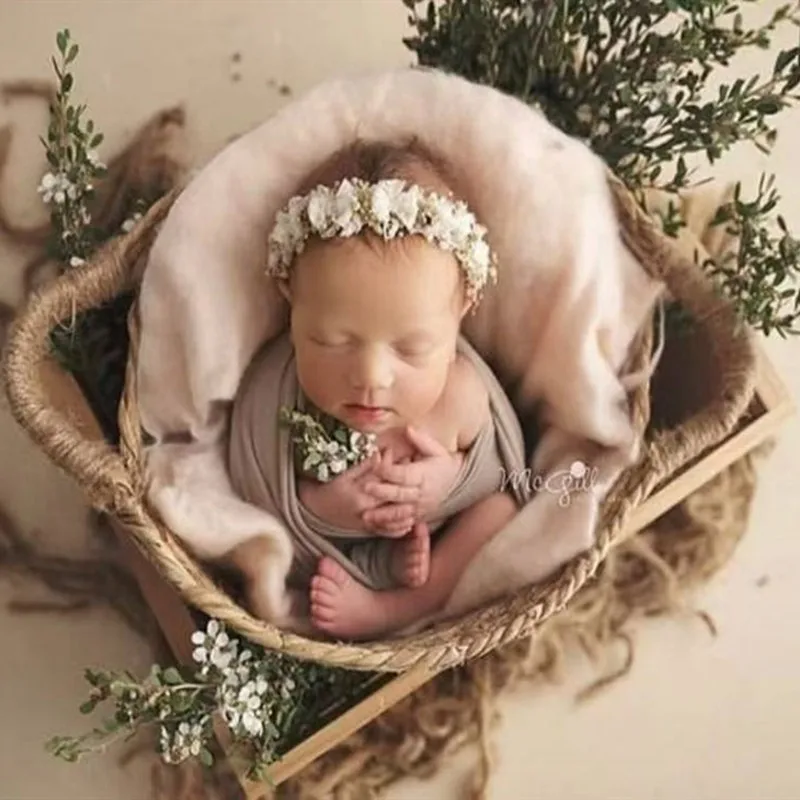 

Реквизит для фотосъемки новорожденных винтажные соломенные плетеные корзины Ретро богемная мебель фон для фото ребенка аксессуары
