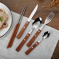 kitchen tableware cutlery set silver cutlery set stainless steel luxury dinnerware fork spoon knife western dinner set gold