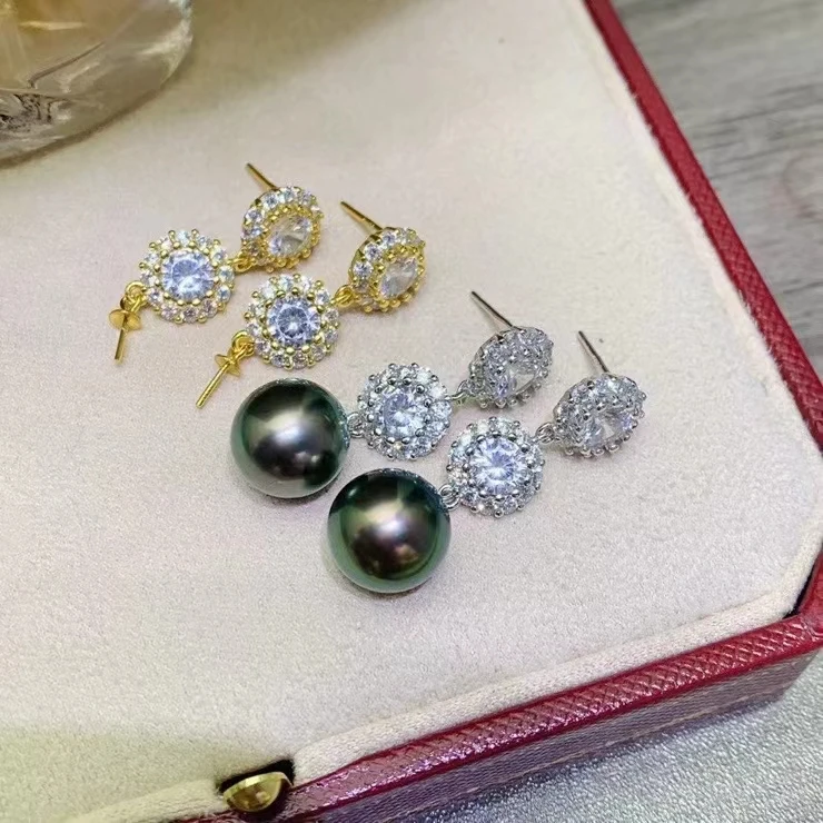 Великолепные блестящие серебряные серьги комплектующие для крепления базовые