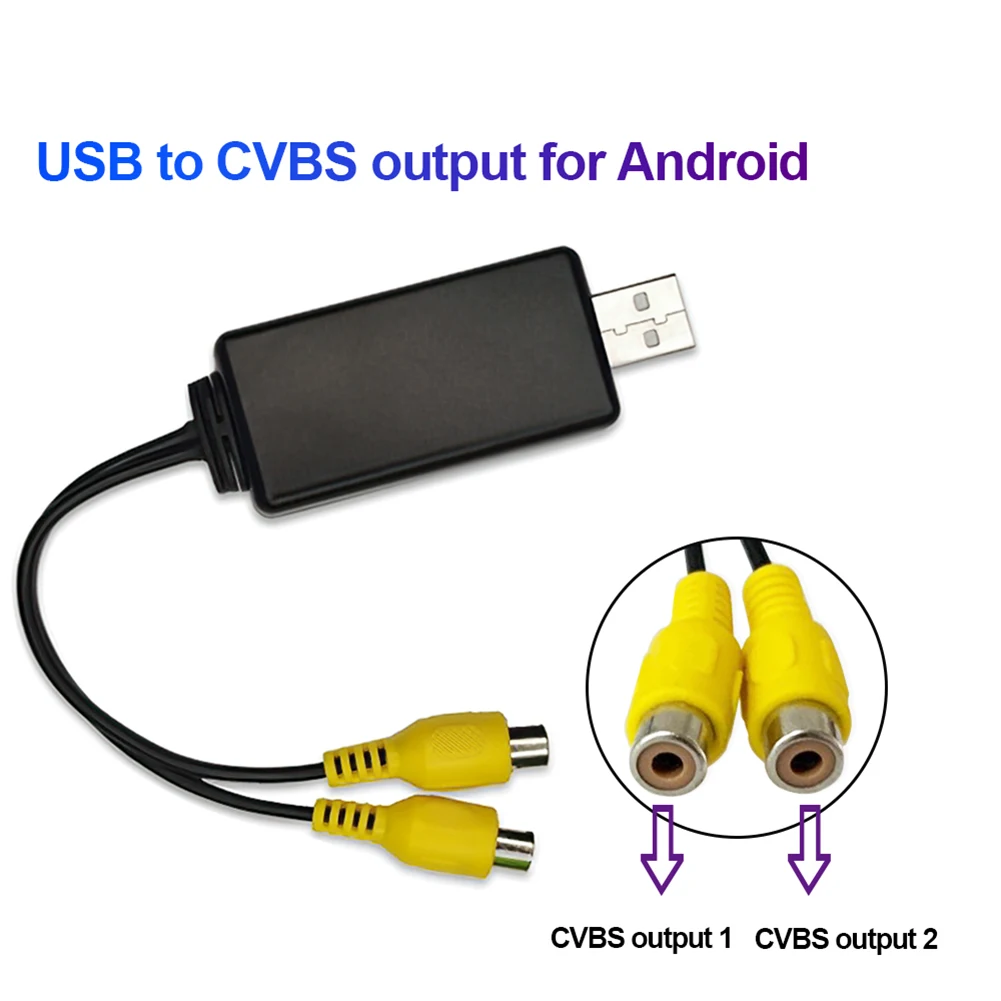 Адаптер видеовыхода USB-Cvbs для интерфейса RCA usb-вход 2 порта видео outbut