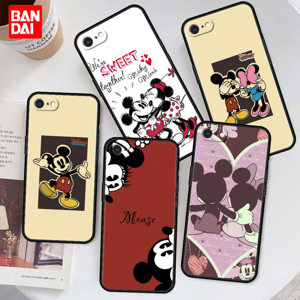 

Cover Case for iPhone 6 6s 7 8 X XR XS Max SE 2020 Plus 6plus 7plus 8plus Trend Fashion Funda Luxury Mickey Mouse And Minnie