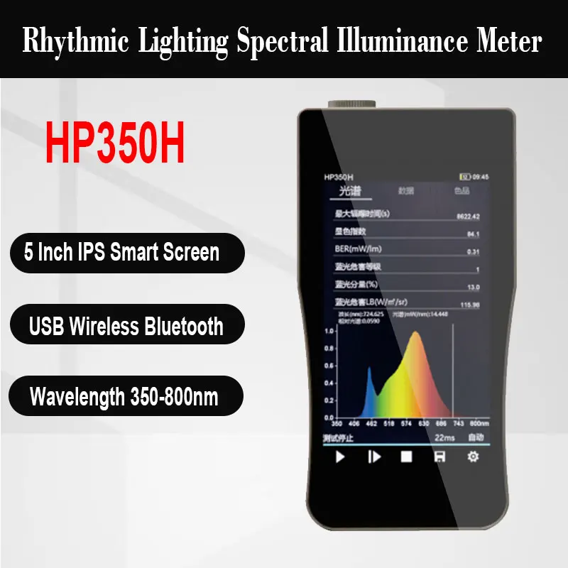 Измеритель спектральной освещенности HP350H ритмическое освещение ритм спектр