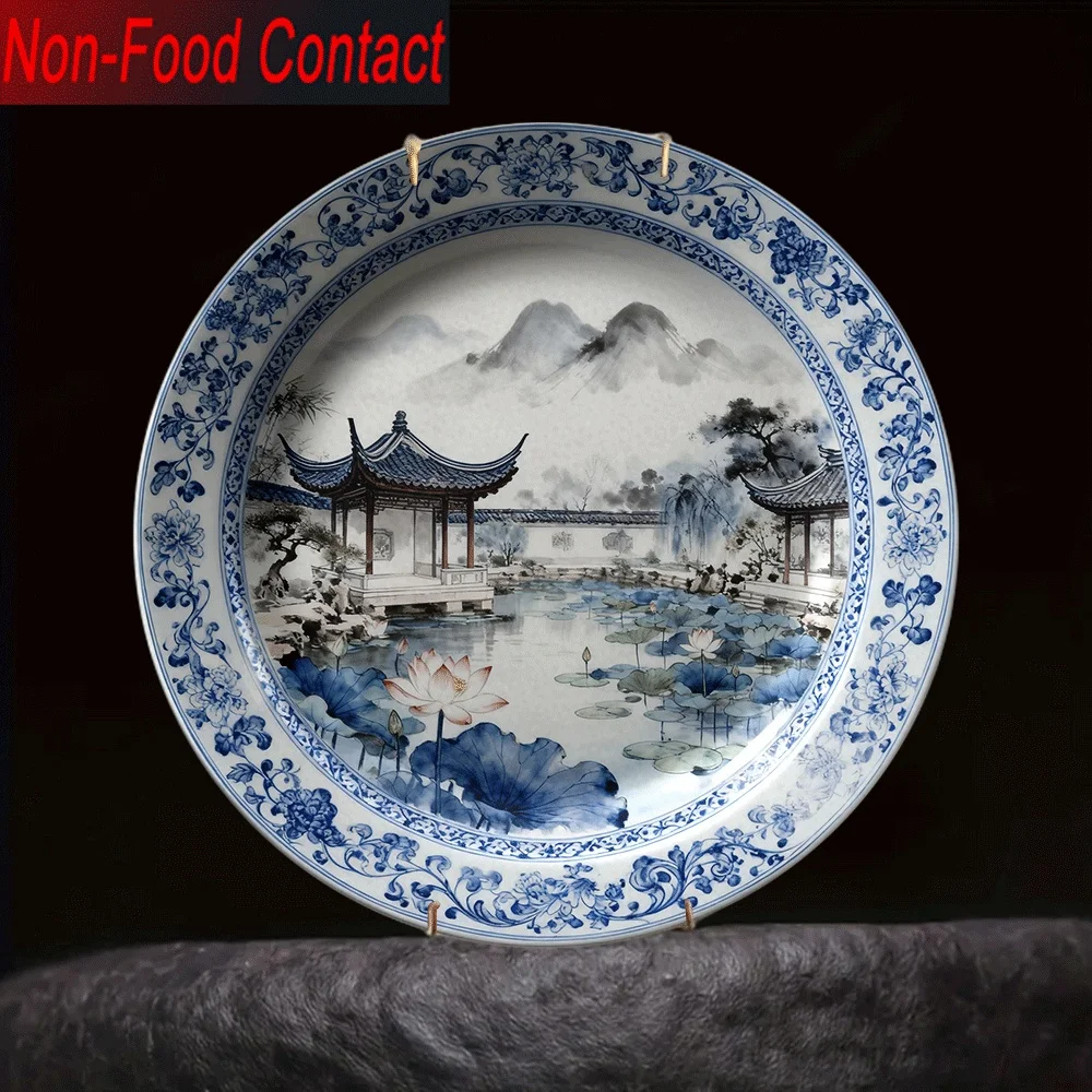 

Китайская керамическая тарелка с ручной росписью