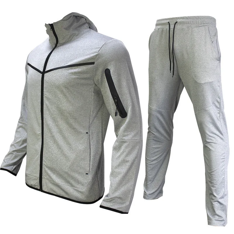 Мужской спортивный костюм Tech Fleece толстовка хлопок стрейч тренировочная одежда