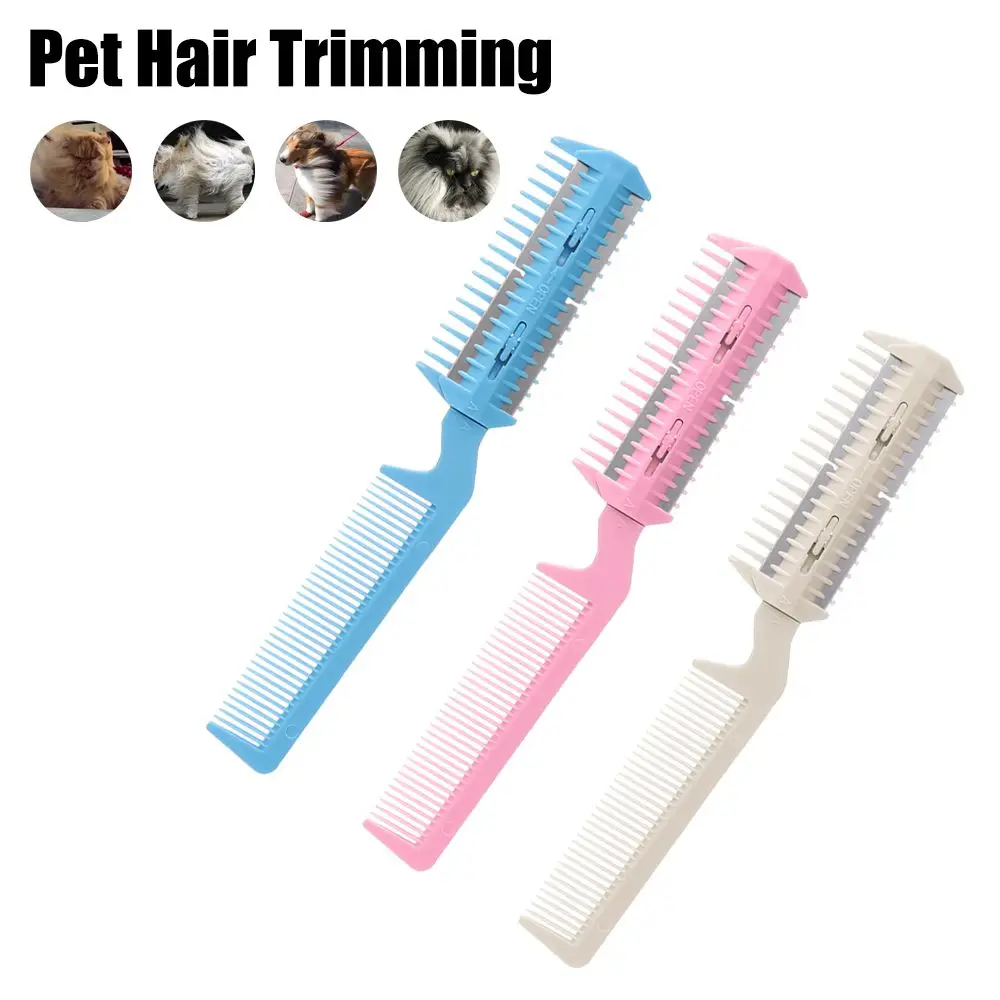 

Convenient Hairdressing Tool Fur Cleaner Razor Disassembled Grooming Comb Cat Brush Dog Scissor Pet Hair Trimming