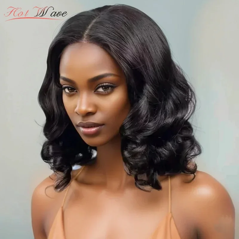 Парик из натуральных волос 180% плотности с короткими волосами