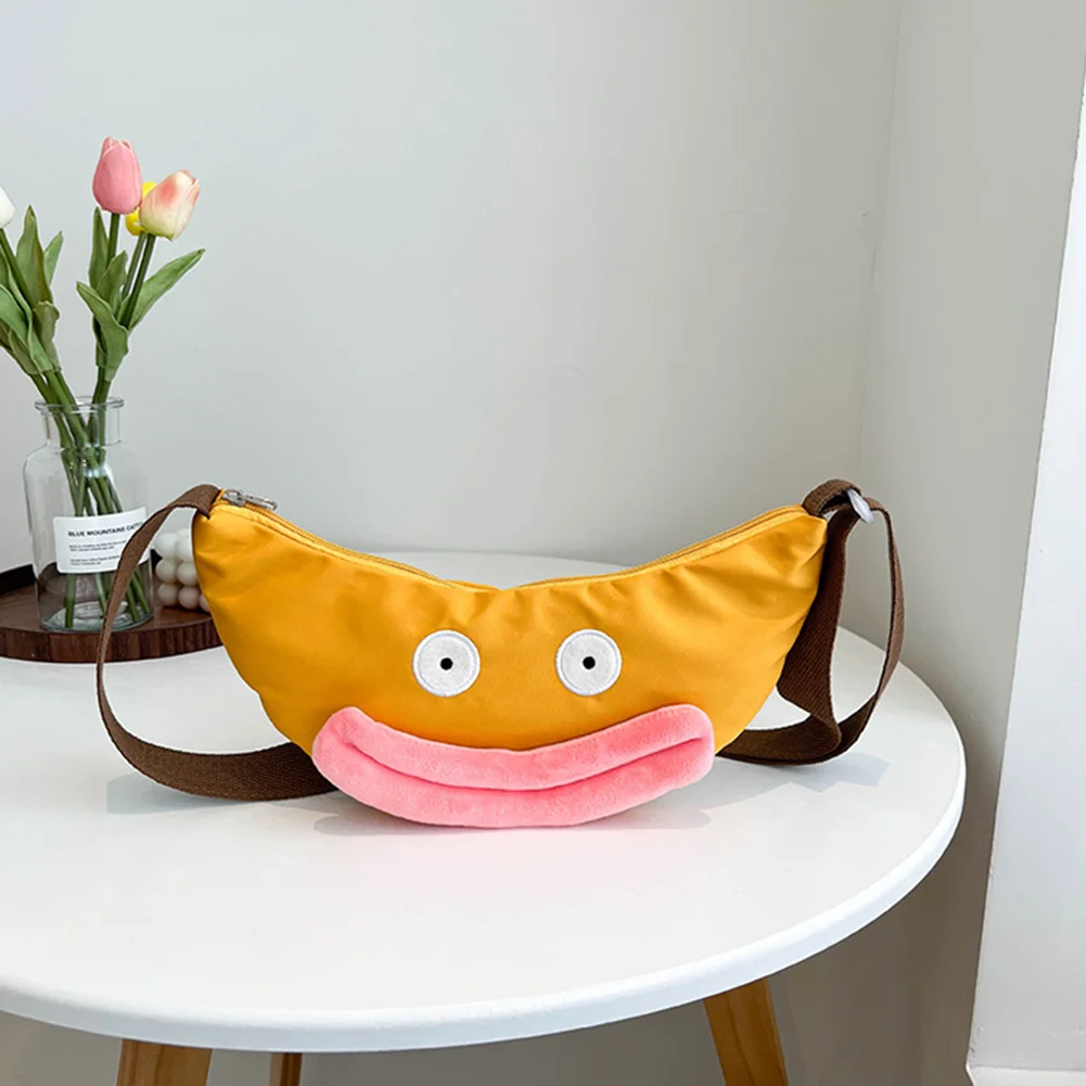 

Большая сумка на плечо губы-сосиски с изображением утки, забавная желтая сумка-мессенджер для женщин и девушек, сумка через плечо с изображе...