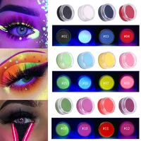 12colors uv light neon pastels eyeliner glow in dark eye liner creamy activated eyeliner fluorescent eyeliner new cosmetics