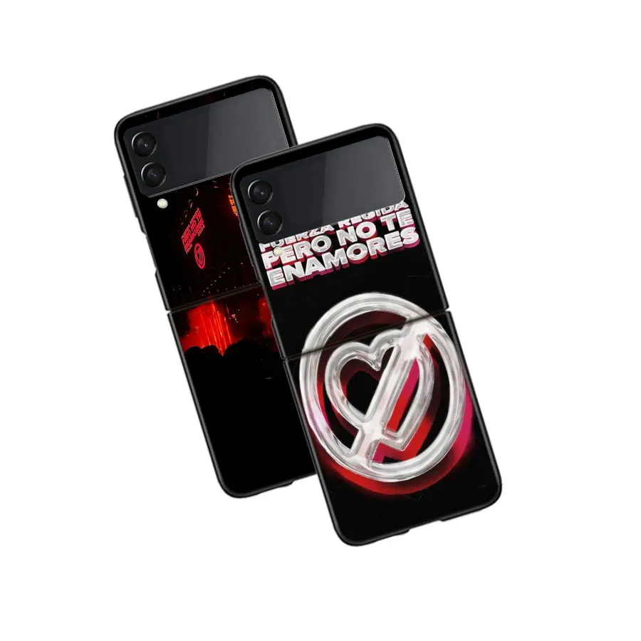 Рэпер JOP Fuerza Regida Чехол для Samsung Z Flip 6 5G Coque Galaxy ZFlip 5 4 3 Черный ПК Жесткий чехол