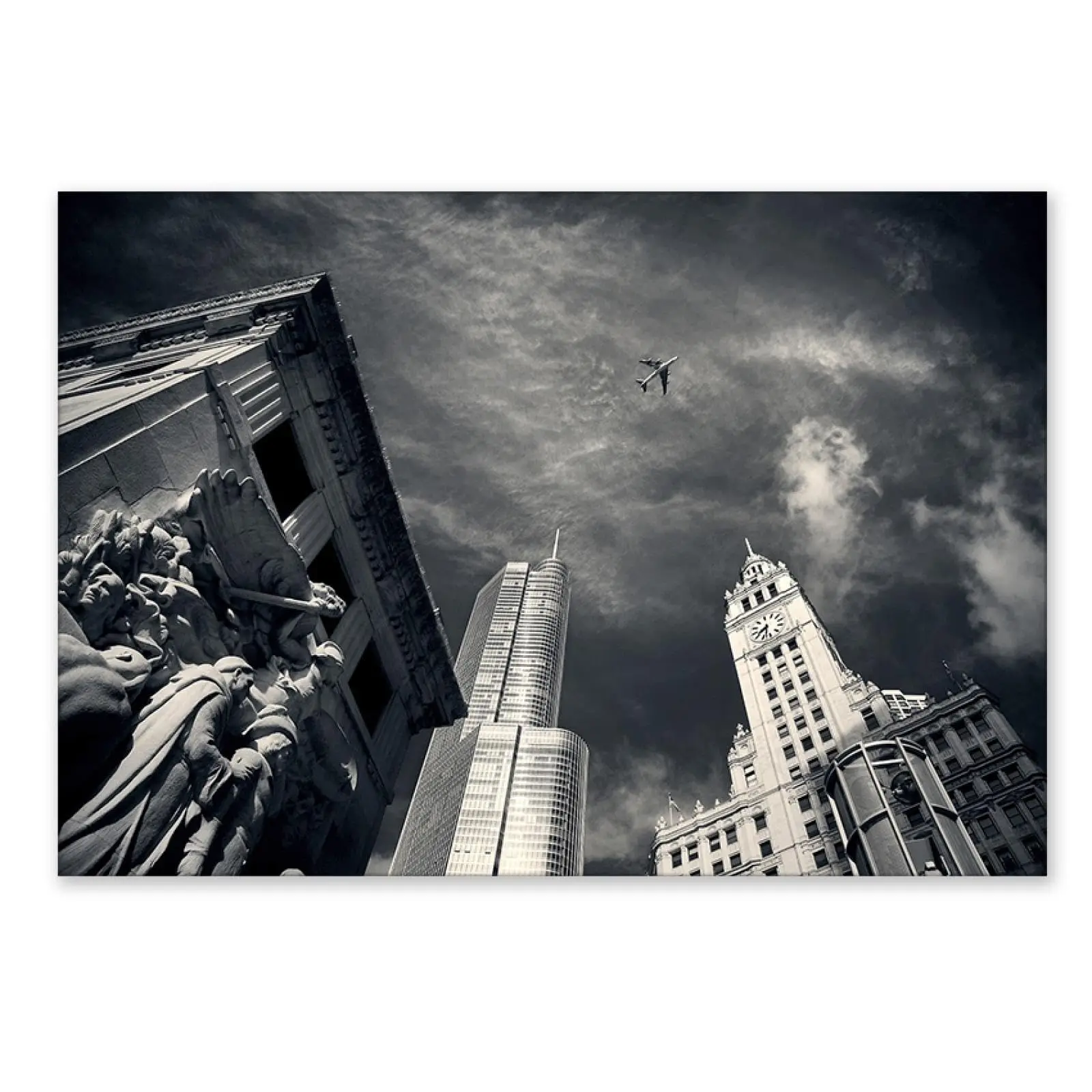 Картина на холсте Нью-Йорк с изображением ночного пейзажа