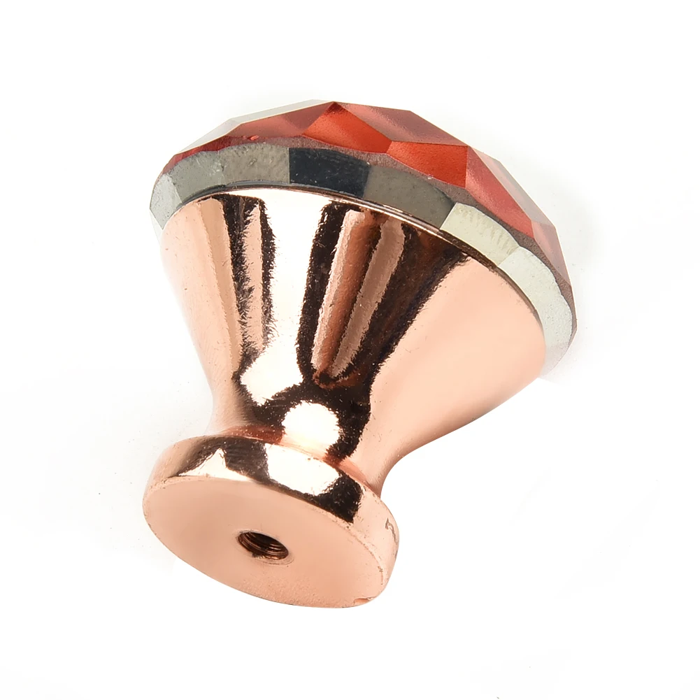 1 шт. розовое золото Хрустальное стекло алмазная дверная ручка выдвижной ящик и