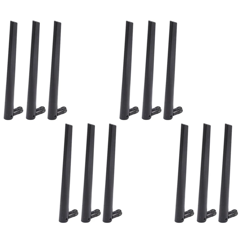 

12 PCS New Metal Wifi Antenna Of RP-SMA Interface With 5Dbi 2.4G/5G Dual-Band Wireless Wifi Antenna For ASUS RT-AC68U