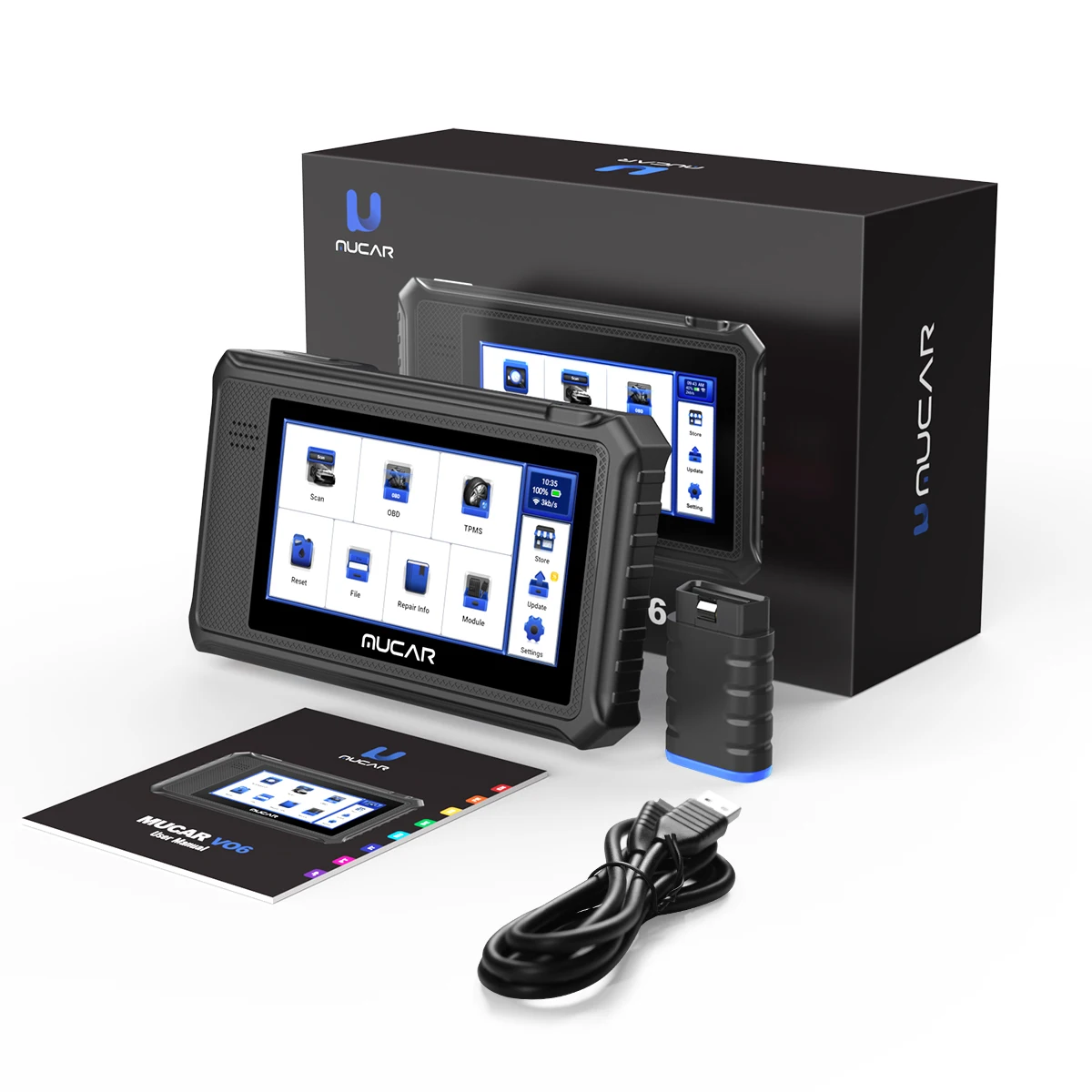 

Бесплатное пожизненное обновление сканера MUCAR VO6 OBD2, все системы, диагностика 28, сброс автоматического VIN EPB/BMS/SAS/ABS Sevice для всех автомобилей