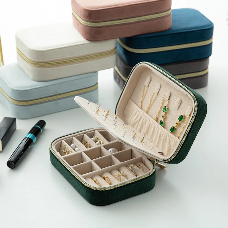 Fashion Jewelry Packaging Earring Ear Studs Ring Portable Storage Case Necklace Trinkets Display Box Protective Item Accessories