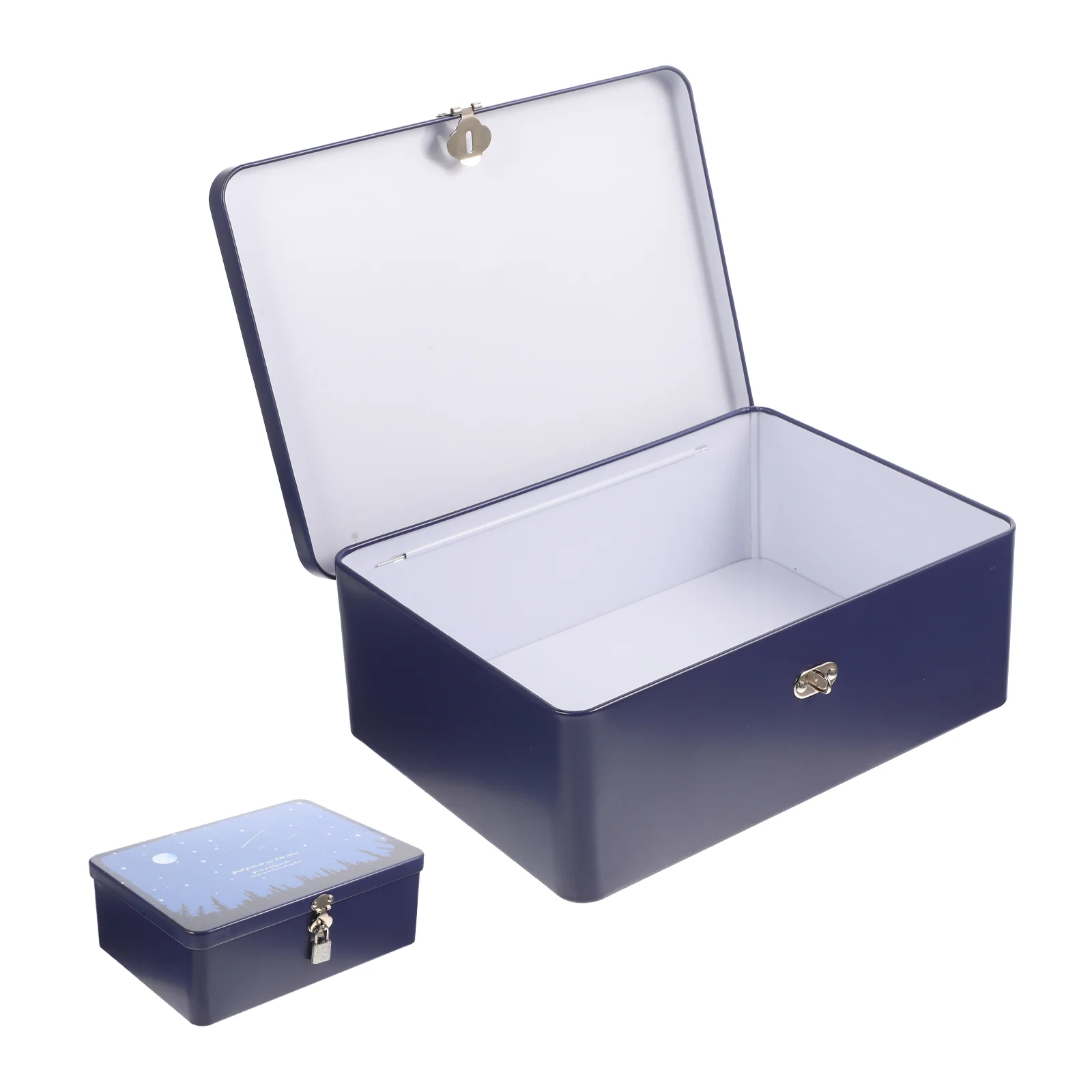 

Storage Tin Box Lock Candy Packaging Cases Gift Container Wedding Tins Small Lids Tinplate Cans Jars