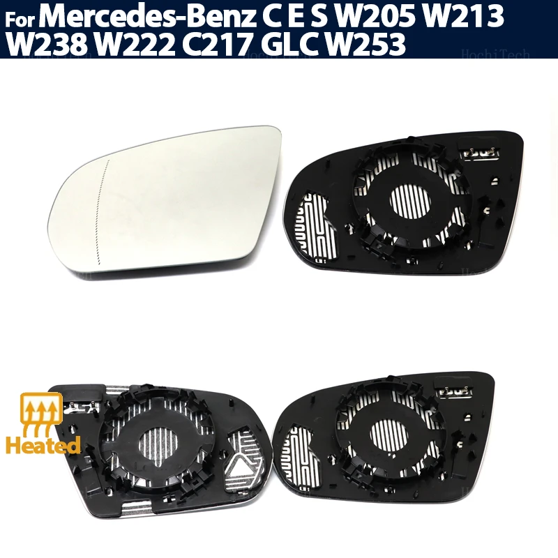 

Left&Right Side Blue Heated Wing Mirror Glass Wide Angle Rearview Mirror for Mercedes-Benz C E S W205 W213 W238 W222 C253 X253