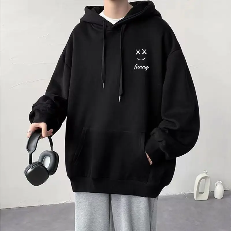 

Hooded Sweatshirt Men S-6XL Jumpers Soft Oversized Hoodie Light Plate Long Sleeve Pullover Solid Women Couple Clothes Asian Size