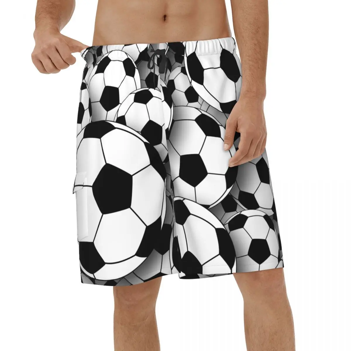 

Football Shorts Quick Dry Mens Swimwear Soccer Balls Sports New Male Briefs
