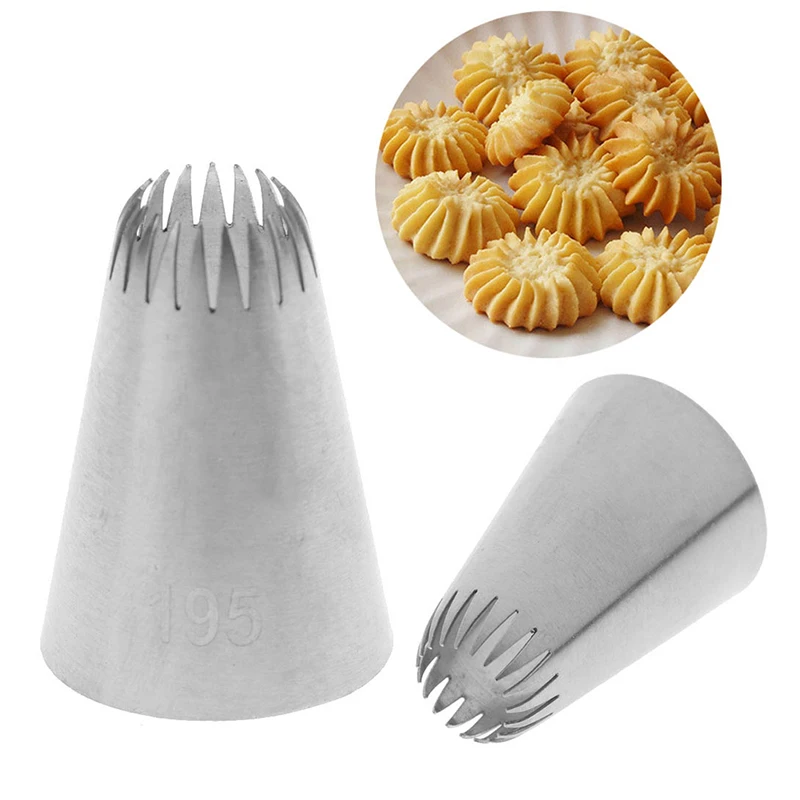 

19-tooth Stainless Steel Seamless Nozzle Biscuit Buttercream Laminator Cake Baking Decoration Tool