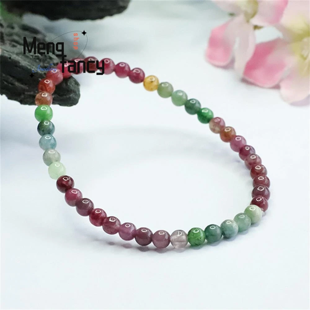 Браслет из натурального радужного турмалина браслет старого бразильского