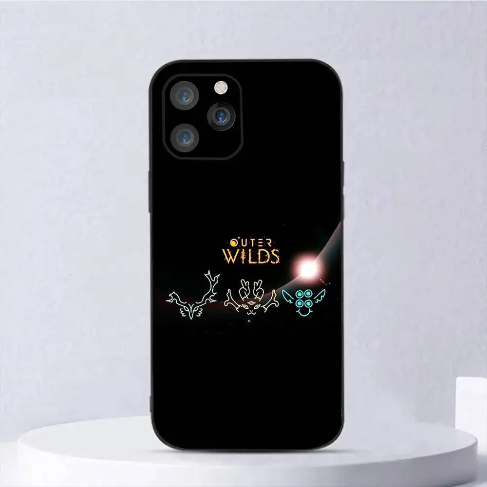Фото Чехол для телефона Game O-OuterS Wilds для iPhone 16,15,14,13,12,11, Plus, Pro Max, XS, X, E, SE, мини-мягкий силиконовый черный чехол №4