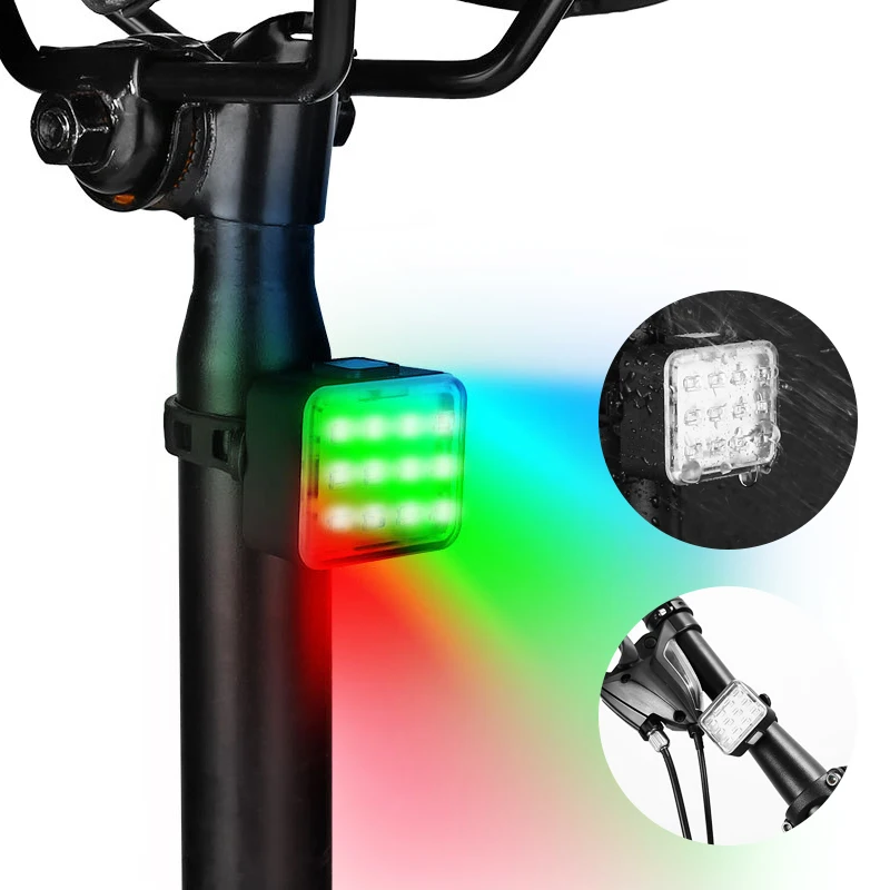 

Задний фонарь для велосипеда с USB зарядкой, задсветильник для велосипеда с высокой видимостью, задний фонарь для велосипеда, предупреждающа...