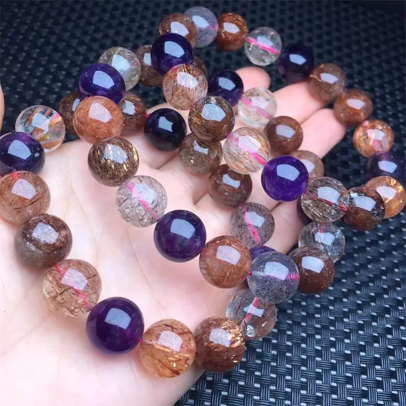 12 мм Браслет Из Натуральной Черной Смородины восстанавливающий эластичный