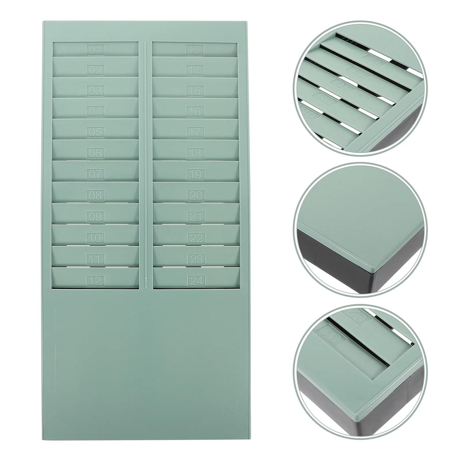 

24 Slots Offical Organizer Attendance Time Storage Rack Show Stack Puch Cards Holder