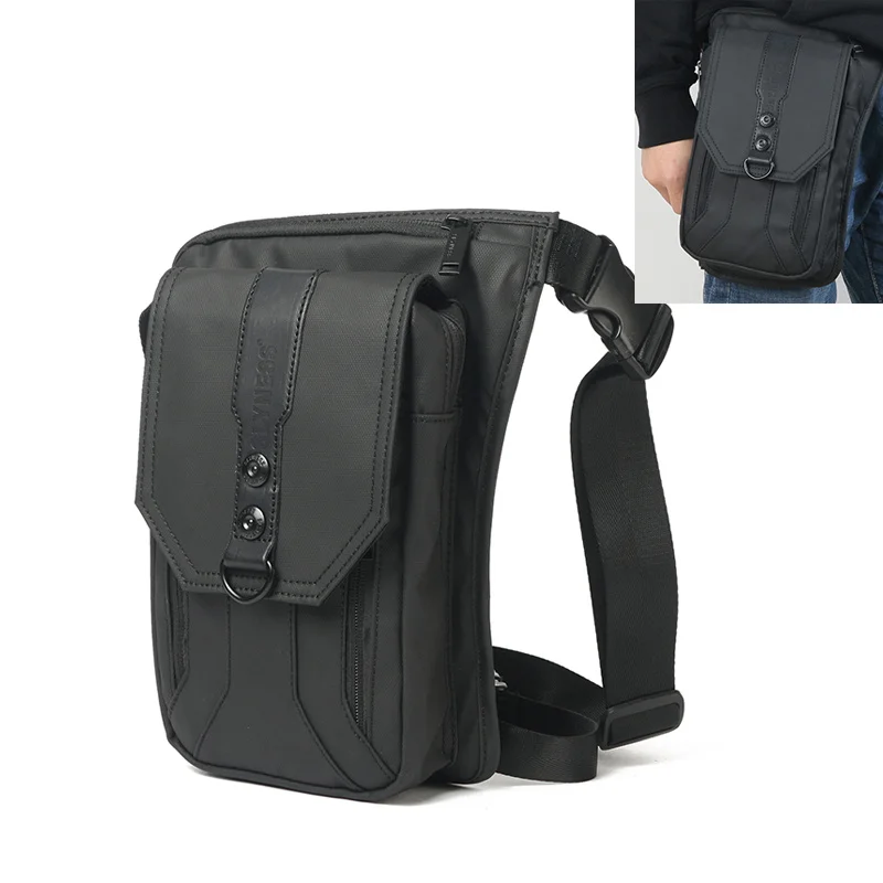 

Waist Male Leg Pack Nylon Belt Hip Drop Cross Waterproof Bag Body Messenger Thigh Rider Motorcycle Travel Fanny Men Bags
