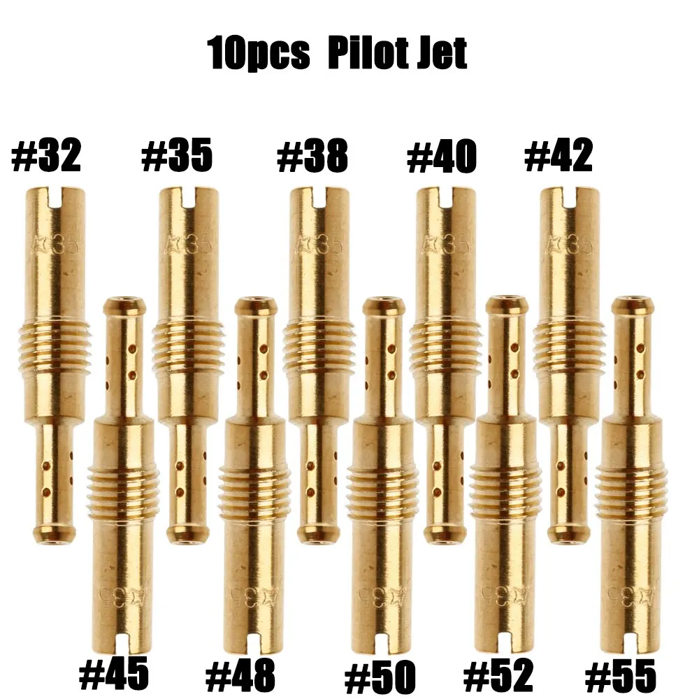 

10 шт. Pilot Jet Slow Jet для мотоцикла GY6 Карбюратор PWK Keihin PE CVK FCR PWM PJ CBR CR N424-21 OKO CVK Форсунка инжектора
