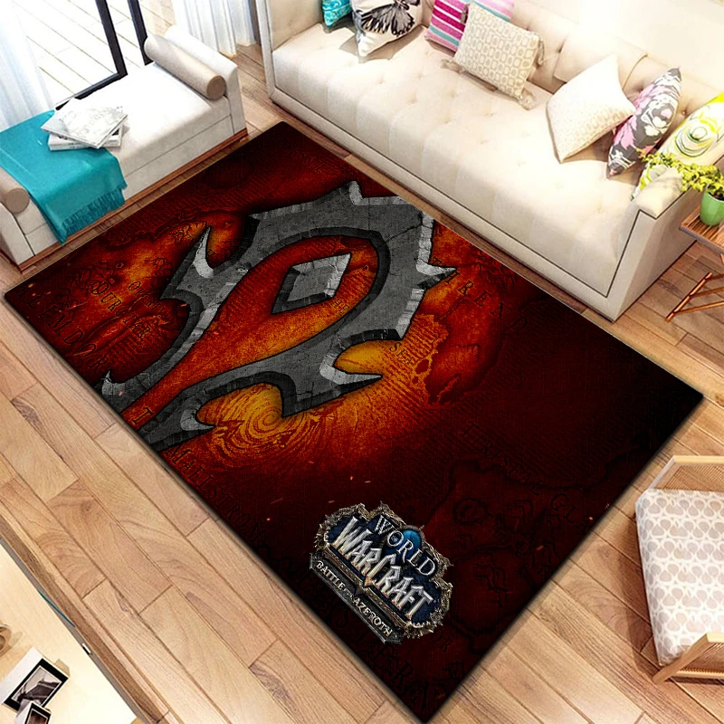 Game World of Warcraft Carpet for Living Room Rugs Camping Stranger Things Picnic Mat Anti-Slip E-sports Rug Yoga Mat Fans Gift