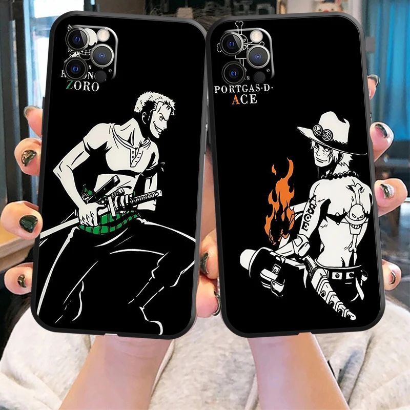 

ONE PIECE Phone Case For iPhone 11 12 13 Pro MAX Mini 6 7 8 6S Plus X XR XS SE 2020 5 Soft Funda Hot TPU Anime Funda Back Cover