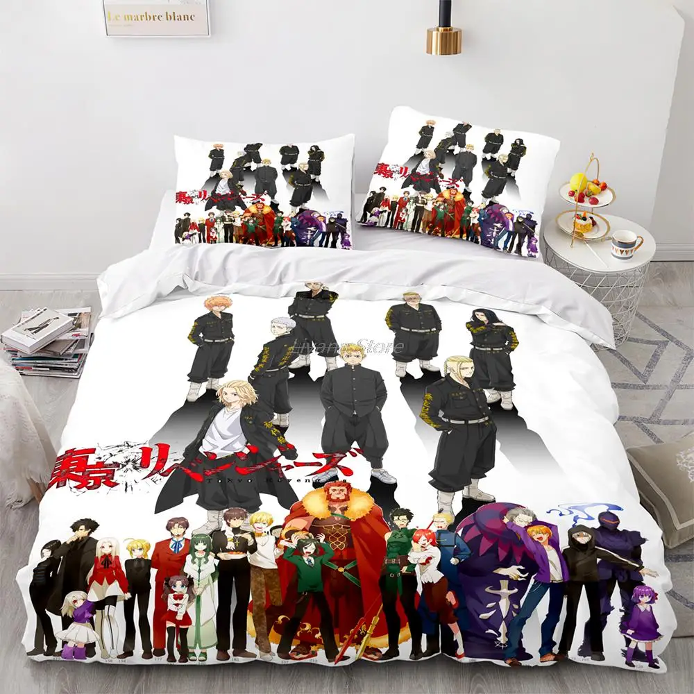 

2021 New Tokyo Avenger Bedding Set Single Twin Full Queen King Size Tokyo Avenger Set Children's Kid Bedroom Duvetcover Sets 010