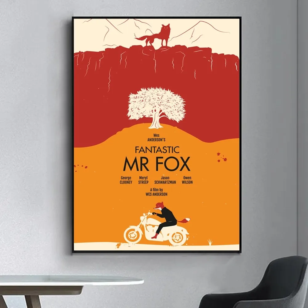 The F-Fantasy Mr Fox плакат необычная Наклейка на стену для гостиной бара винтажная