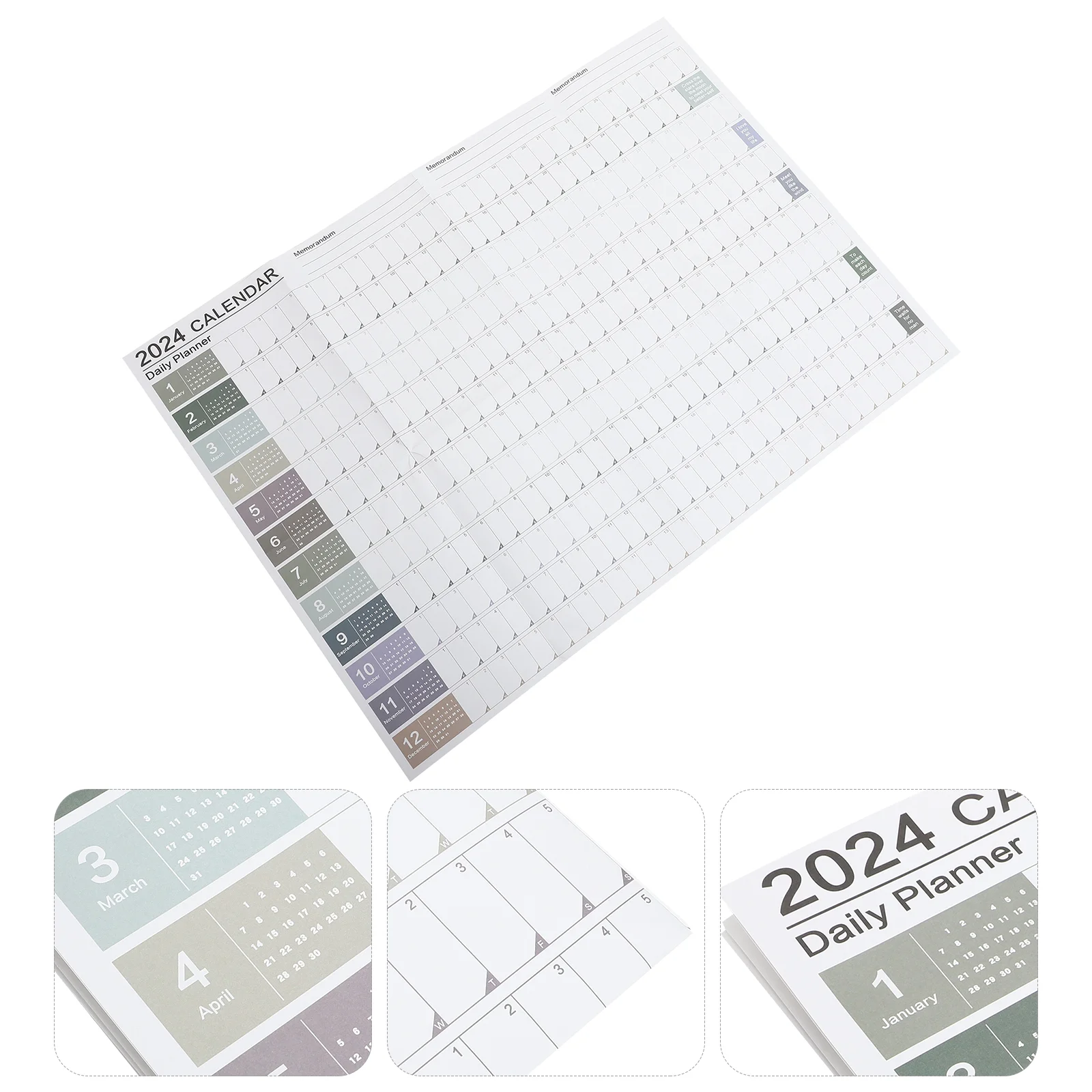 

Настенный календарь 2024, украшение для рабочего стола, многофункциональный годовой планировщик, бумага для офиса