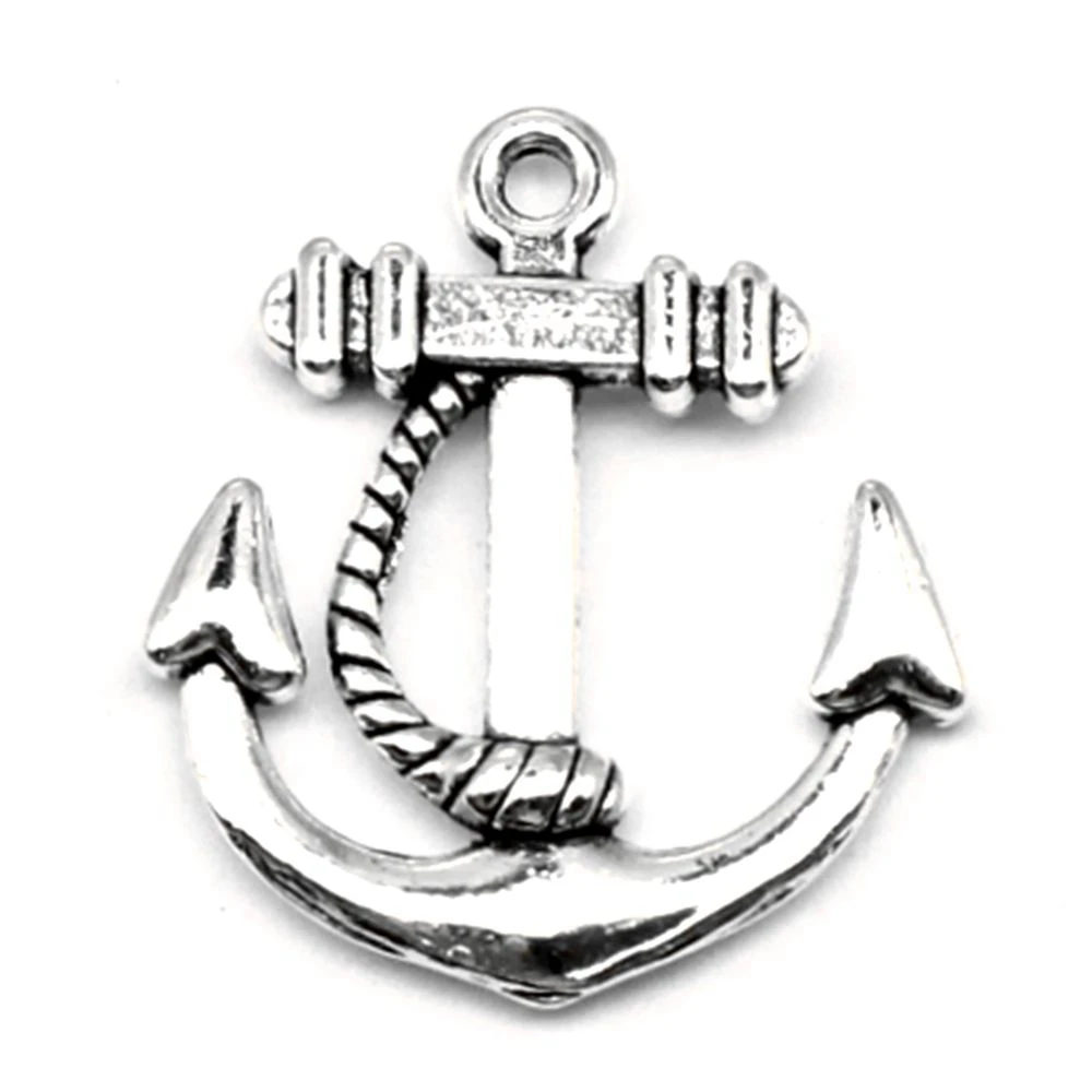 

Anchor Charm For Making Jewelry Diy Finding 50pcs 25x2mm