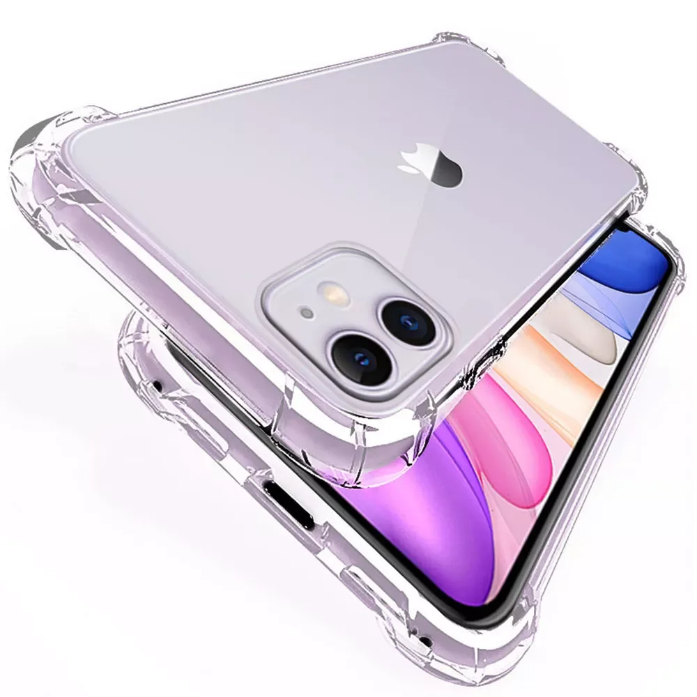 

Silicone Clear Phone For iPhone 11 7 XR Soft Back Cover For iPhone 11 12 13 Pro XS Max X 8 7 6 6s Plus
