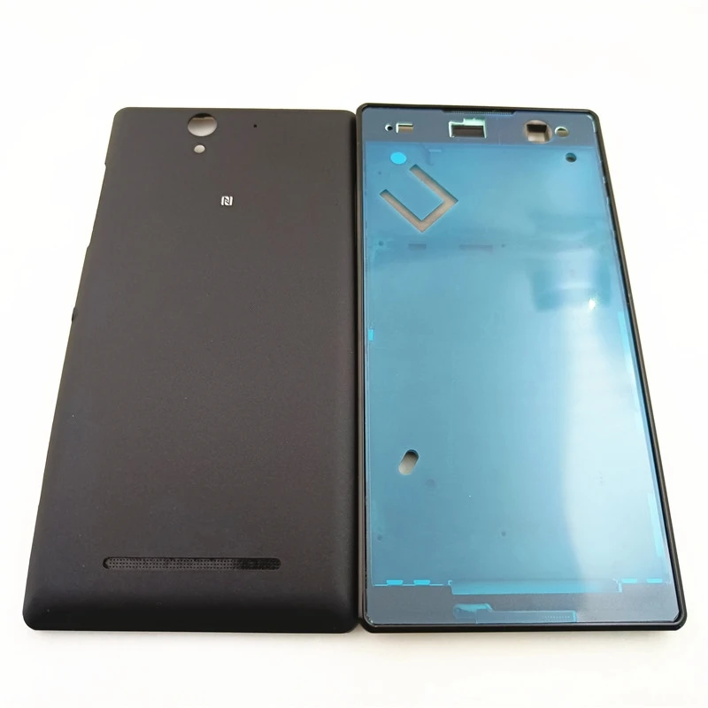 Рамка для ЖК-дисплея с полным корпусом, рамка для корпуса Sony Xperia C3 S55T, сменная передняя панель экрана для ремонта