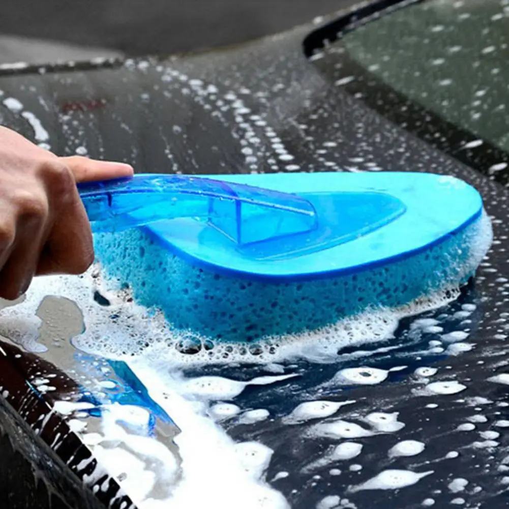 

Car Sponge Brush High-efficiency Multi-purpose Blue Window Door Cleaning Tool for Vehicle