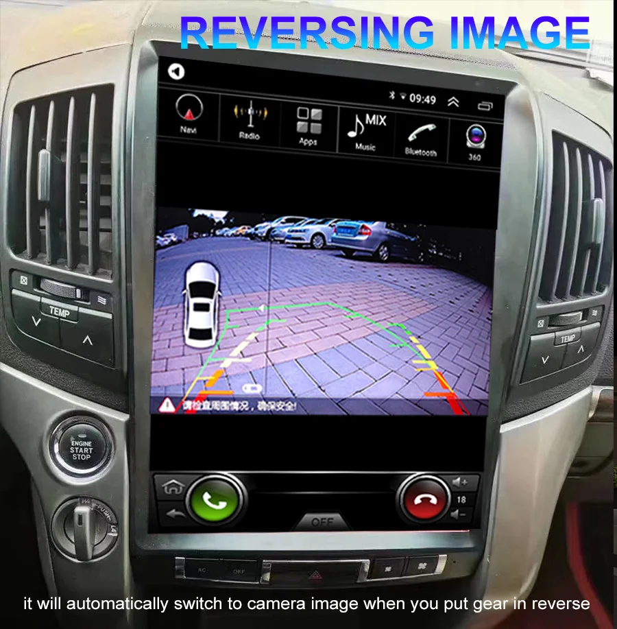 Автомобильный видеоплеер Tesla с экраном 15 6 дюйма Android 11 радио для Toyota Land Cruiser 200 LC200