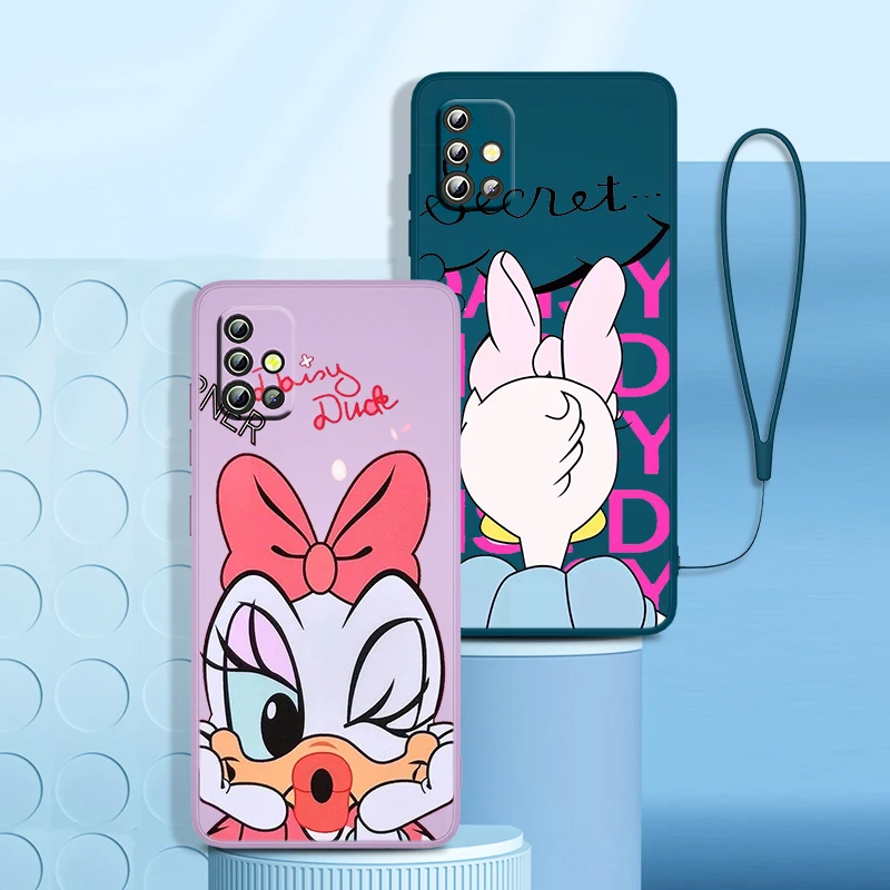 

Donald Duck Daisy Disney Phone Case For Samsung A73 A71 A53 A51 A23 A21S A52 A32 A22 A13 A12 A50 A30 A20 A03S Liquid Rope