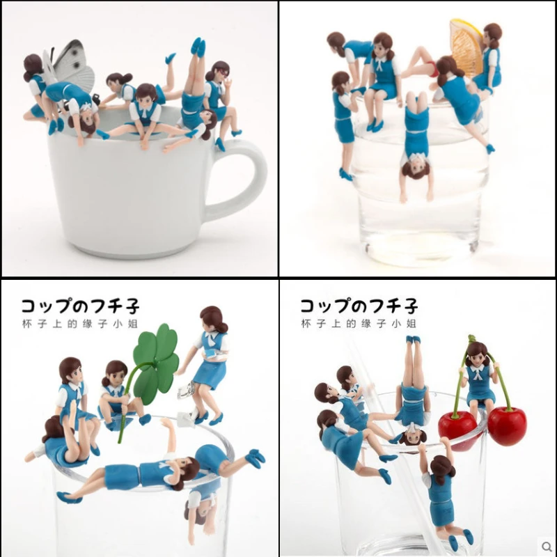 

Japan Kitan Club Capsule Toy Miss Yuanzi Action Figure Cup and Bowl Decorations Anime Figure Collectible Toys Children's Gifts